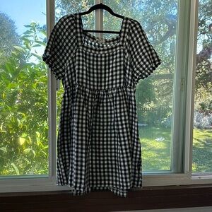 Madewell Gingham Mini Dress in XL